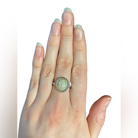 Haloed Opal Ring - Picture 2 of 6